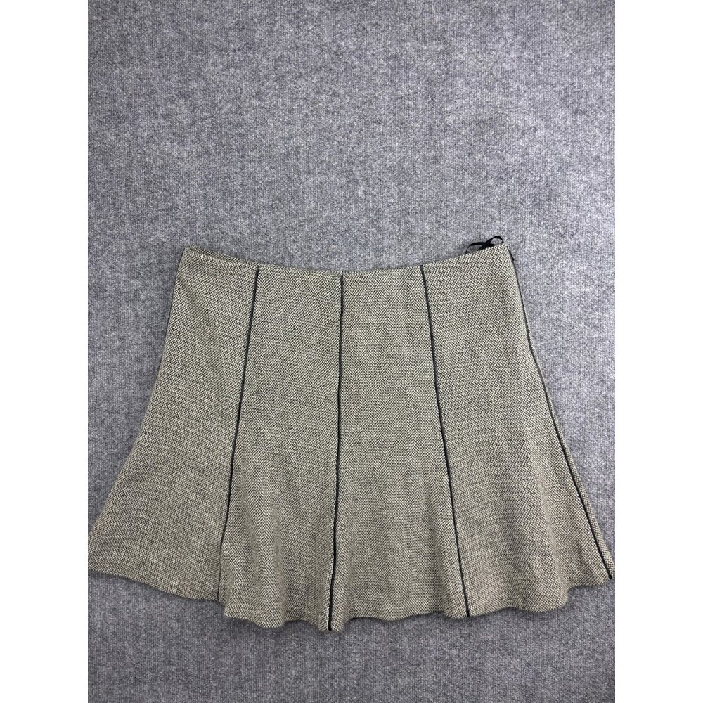 Lauren Ralph Lauren Skirt Womens 18 Black Cream Wool Blend Tweed A‎ Line Lined